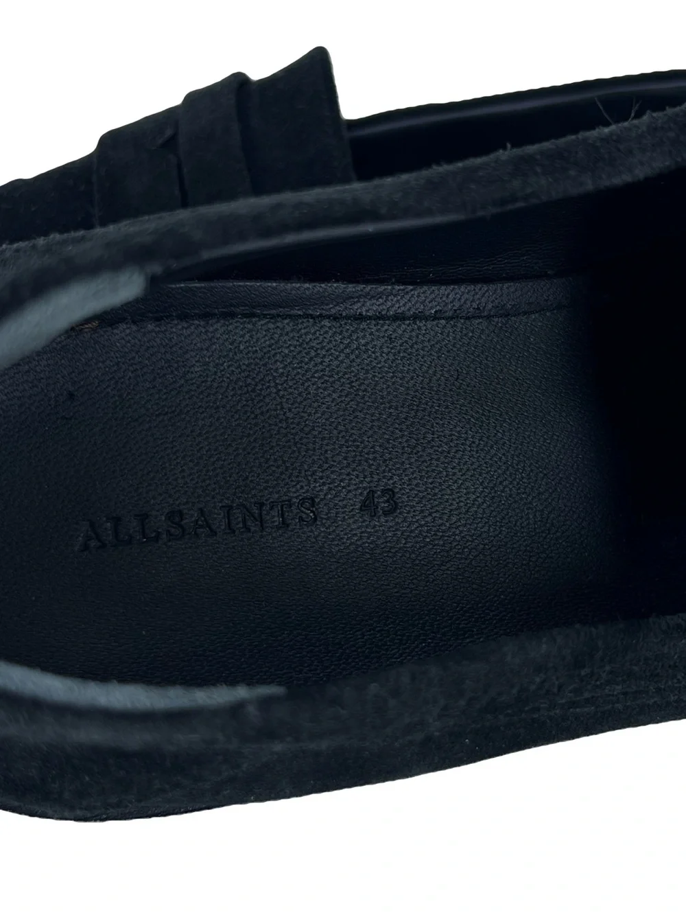 AllSaints Max Suede Loafers | Black | Men’s Size 43